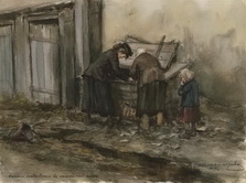 Поиски съедобного в помойной яме. 1919