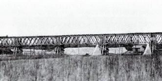 Мост через реку Клязьму (общий вид) - левая часть. Владимирский берег