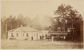 Железнодорожный вокзал в Рембертув. 1866