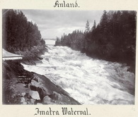 Пороги Иматры в Финляндии с видом на мост через реку