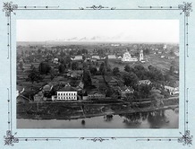 Вид Вознесенского собора с колокольни Воскресенского собора, 1909 г.