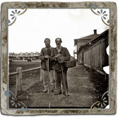 Слепой и вожатый, 1907 год. Фотограф Сигсон Г.А. г. Кашин