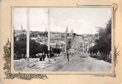 Херсонская улица. Вид от Георгиевской пл. в сторону Каменного моста и далее на Полугору.