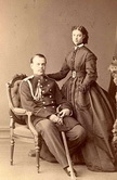 Великий князь наследник цесаревич Александр Александрович с невестой - датской принцессой Дагмар. Июнь 1866