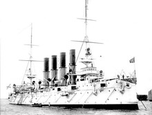 Крейсер 'Варяг' на Кронштадтском рейде. 18 мая 1901 г.