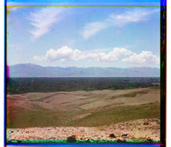 Самаркандская область. Самарканд. Заравшанский хребет с севера с Чапан-Ата.