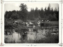 Вид реки Волги на четвертой версте, вид прудов. 1903 г. Тверская губерния.