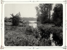 Вид реки Волги с озером Воронто. 1903 г. Тверская губерния.