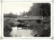 Общий вид третьего моста через реку Волгу. 1903 г. Тверская губерния.