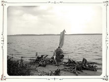 Вид реки Волги и озера Волго. 1903 г. озеро Волго, Тверская губерния