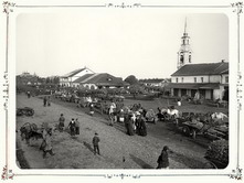 Общий вид рыночной площади. 1903 г. г. Осташков, Тверская губерния