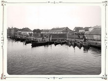 Общий вид набережной и гавани города Осташкова. 1903 г. г. Осташков, Тверская губерния