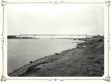 Общий вид моста через реку Волгу Рыбинско-Бологовской железной дороги. 1894 г. г. Мышкин