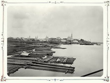Общий вид города Кинешма с реки Волги. 1894 г.