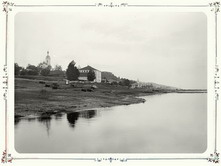 Общий вид города Плёса с реки Волги. 1894 г.