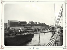 Вид на хлебную пристань в селе Ровное. 1894 г. с. Ровное