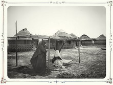 Киргизские кибитки в Ногайских степях. 1894 г. низовье Волги.