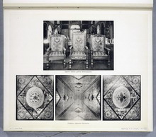 Царские кресла работы Виногравовой. Плафон Царского павильона