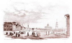 Собор и Преображенская площадь 1837
