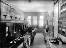 Часть экспонатов павильона Министерства путей сообщения,  сентябрь 1911 г