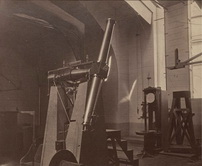 Пассажный инструмент Репсольда в Пулковской обсерватории. 1876 г.