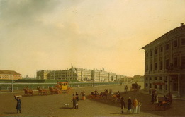 Вид Дворцовой площади и Зимнего дворца от начала Невского проспекта