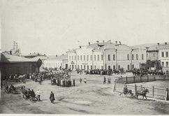 Фрагмент Владимирской площади на пересечении улицы Воскресенской и Дубенского переулка.