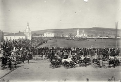 Молебен в Красноярске по поводу победы русской армии в Галицийской битве в августе - сентябре 1914 г