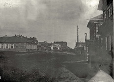 Фрагмент угла Ново-базарной площади с перспективой ул. Воскресенской в направлении на северо-восток