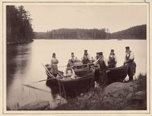Монахи Вал. м. на рыбалке в Малой Никоновской бухте. - 1887