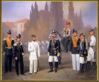 Группа чинов Кексгольмского Гренадерского Императора Австрийского полка.