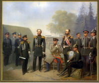 Группа чинов Гвардейской артилерии.