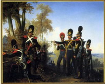 Группа военных чинов Л.-гв. Конно-Грендерского полка.